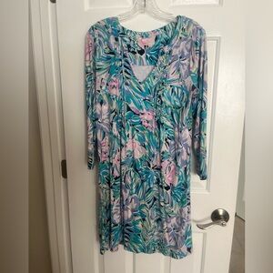 Lilly Pulitzer quarter sleeve 50+ Chilly Lilly Strechy Dress